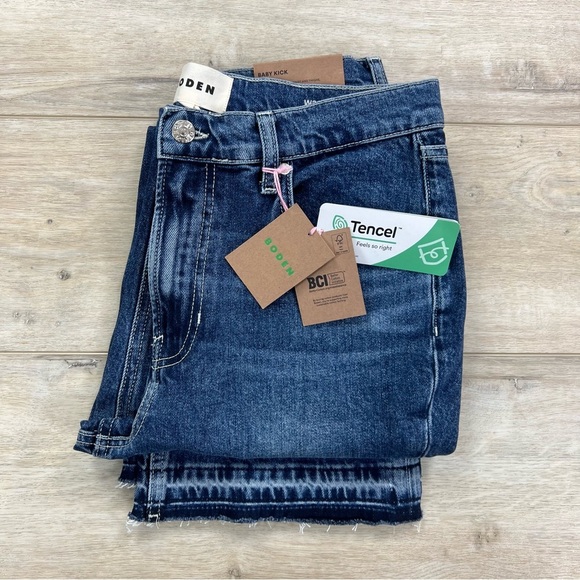 BODEN Baby Kick Cropped Jeans Vintage Wash Raw Hem - Picture 6 of 15